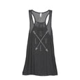 thumbnail image 1 of Thread Tank LOVE Cross Arrows aka Cross Love Arrows Women's Sleeveless Flowy Racerback Tank Top Charcoal Small, 1 of 5