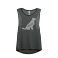 thumbnail image 1 of Thread Tank Labrador Dog Silhouette Women's Sleeveless Muscle Tank Top Charcoal 2X-Large, 1 of 4