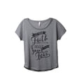 thumbnail image 1 of Thread Tank Let Your Faith Be Bigger Than Your Fear Women's Relaxed Slouchy Dolman T-Shirt Tee Heather Grey Small, 1 of 4