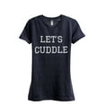 thumbnail image 1 of Thread Tank Let's Cuddle Women's Fashion Relaxed Crewneck T-Shirt Tee Heather Navy Small, 1 of 4