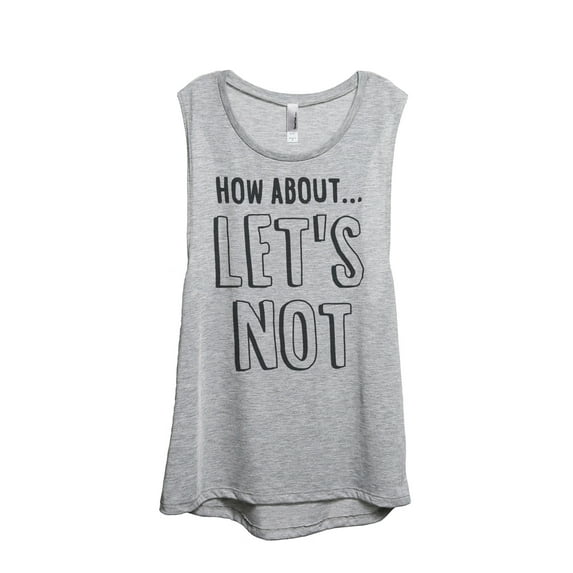 Thread Tank Lets Not Women's Sleeveless Muscle Tank Top Sport Grey X-Large