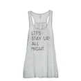thumbnail image 1 of Thread Tank Lets Stay Up All Night Women's Sleeveless Flowy Racerback Tank Top Sport Grey Large, 1 of 5