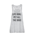 thumbnail image 1 of Thread Tank Life Goal Pet All The Dogs Women's Sleeveless Flowy Racerback Tank Top Sport Grey Large, 1 of 5