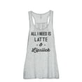 thumbnail image 1 of Thread Tank Lipstick and Latte Women's Sleeveless Flowy Racerback Tank Top Sport Grey 2X-Large, 1 of 5