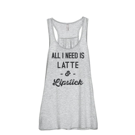Thread Tank Lipstick and Latte Women's Sleeveless Flowy Racerback Tank Top Sport Grey X-Large