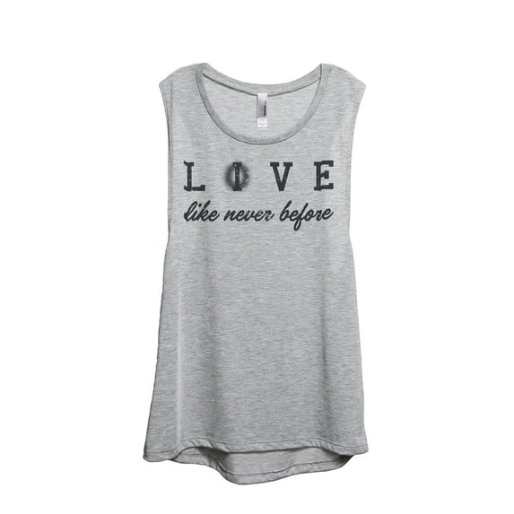 Thread Tank Live (Love) Like Never Before Women's Sleeveless Muscle Tank Top Sport Grey Large