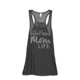 thumbnail image 1 of Thread Tank Livin' That Basketball Mom Life Women's Fashion Sleeveless Flowy Racerback Tank Top Charcoal Small, 1 of 5