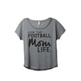 thumbnail image 1 of Thread Tank Livin' That Football MomLife Women's Fashion Relaxed Slouchy Dolman T-Shirt Tee Heather Grey Small, 1 of 4