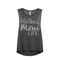 thumbnail image 1 of Thread Tank Livin' That Football MomLife Women's Fashion Sleeveless Muscle Tank Top Charcoal Small, 1 of 4