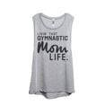 thumbnail image 1 of Thread Tank Livin' That Gymnastic Mom Life Women's Fashion Sleeveless Muscle Tank Top Sport Grey Small, 1 of 4
