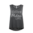 thumbnail image 1 of Thread Tank Livin' That Soccer Mom Life Women's Fashion Sleeveless Muscle Tank Top Charcoal Large, 1 of 4