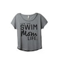 thumbnail image 1 of Thread Tank Livin' That Swim Mom Life Women's Fashion Relaxed Slouchy Dolman T-Shirt Tee Heather Grey X-Large, 1 of 4