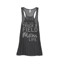 thumbnail image 1 of Thread Tank Livin' That Track And Field Mom Life Women's Fashion Sleeveless Flowy Racerback Tank Top Charcoal Large, 1 of 5
