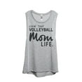 thumbnail image 1 of Thread Tank Livin' That Volleyball Mom Life Women's Fashion Sleeveless Muscle Tank Top Sport Grey Large, 1 of 4