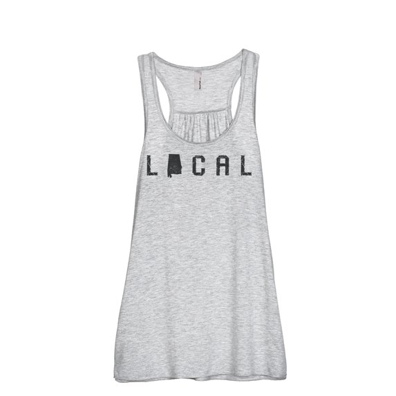 Thread Tank Local Alabama State Women's Sleeveless Flowy Racerback Tank Top Sport Grey 2X-Large