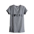 thumbnail image 1 of Thread Tank Local Arkansas State Women's Relaxed V-Neck T-Shirt Tee Heather Grey Small, 1 of 4