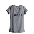 thumbnail image 1 of Thread Tank Local Connecticut State Women's Relaxed V-Neck T-Shirt Tee Heather Grey Large, 1 of 4