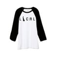 thumbnail image 1 of Thread Tank Local Delaware State Unisex 3/4 Sleeves Baseball Raglan White Black X-Large, 1 of 4