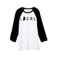 thumbnail image 1 of Thread Tank Local Indiana State Unisex 3/4 Sleeves Baseball Raglan White Black Small, 1 of 4