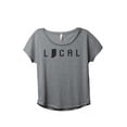 thumbnail image 1 of Thread Tank Local Indiana State Women's Relaxed Slouchy Dolman T-Shirt Tee Heather Grey 2X-Large, 1 of 4