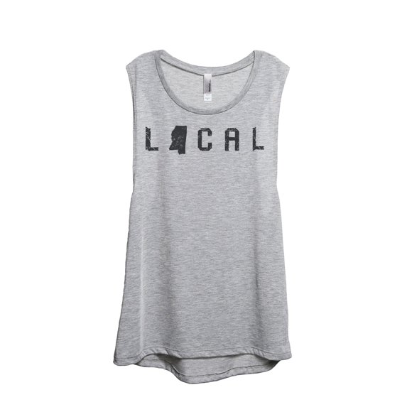 Thread Tank Local Mississippi State Women's Sleeveless Muscle Tank Top Sport Grey Small