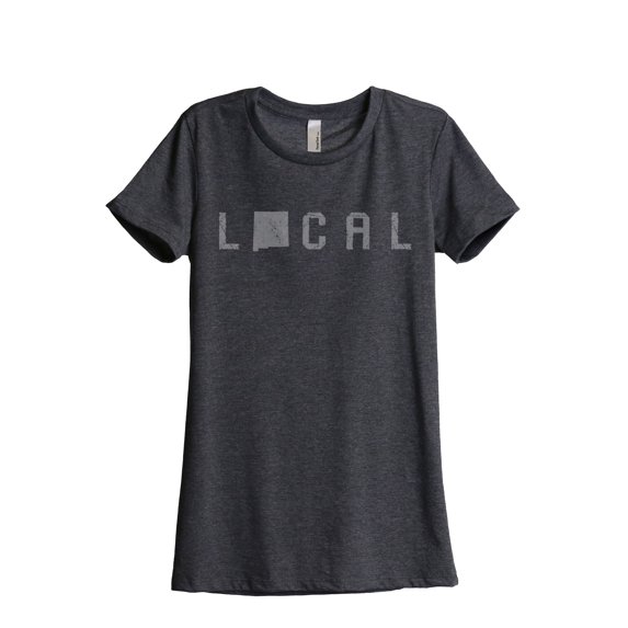 Thread Tank Local New Mexico State Women's Relaxed Crewneck T-Shirt Tee Charcoal X-Large