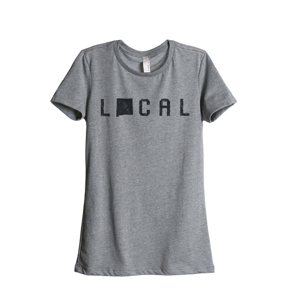 Thread Tank Local New Mexico State Women's Relaxed Crewneck T-Shirt Tee Heather Grey Small