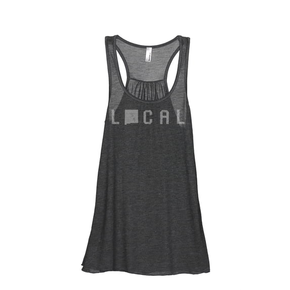 Thread Tank Local New Mexico State Women's Sleeveless Flowy Racerback Tank Top Charcoal Small