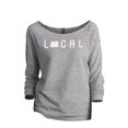 thumbnail image 1 of Thread Tank Local Oregon State Women's Slouchy 3/4 Sleeves Raglan Sweatshirt Sport Grey Small, 1 of 3