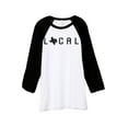 thumbnail image 1 of Thread Tank Local Texas State Unisex 3/4 Sleeves Baseball Raglan White Black Large, 1 of 4