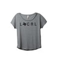 thumbnail image 1 of Thread Tank Local Texas State Women's Relaxed Slouchy Dolman T-Shirt Tee Heather Grey 2X-Large, 1 of 4