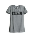 thumbnail image 1 of Thread Tank Local Women's Relaxed Crewneck T-Shirt Tee Heather Grey Large, 1 of 4