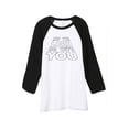 thumbnail image 1 of Thread Tank Lord Be With You Unisex 3/4 Sleeves Baseball Raglan White Black Small, 1 of 3
