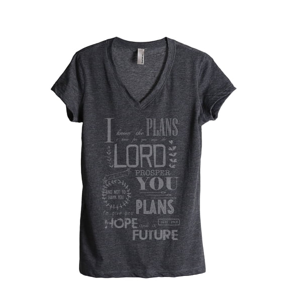 Thread Tank Lord Hope Future Women's Relaxed V-Neck T-Shirt Tee Charcoal Medium