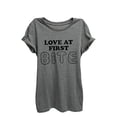 thumbnail image 1 of Thread Tank Love At First Bite Womens Relaxed T-Shirt Tee Heather Grey Large, 1 of 3