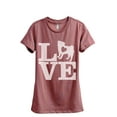 thumbnail image 1 of Thread Tank Love Pug Women's Fashion Relaxed Crewneck T-Shirt Tee Heather Rouge 2X-Large, 1 of 1