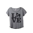 thumbnail image 1 of Thread Tank Love Pug Women's Fashion Relaxed Slouchy Dolman T-Shirt Tee Heather Grey 2X-Large, 1 of 4
