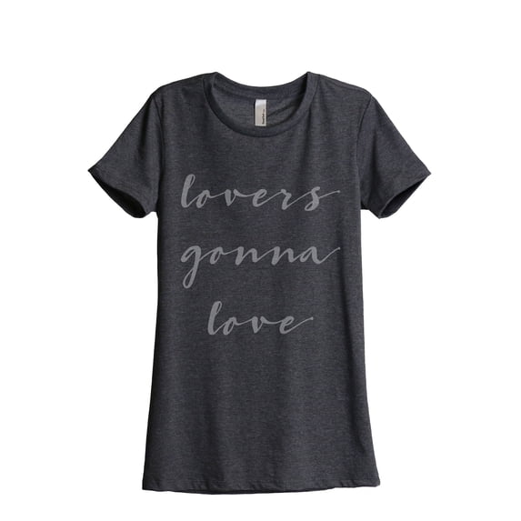 Thread Tank Lovers Gonna Love Women's Fashion Relaxed Crewneck T-Shirt Tee Charcoal Small