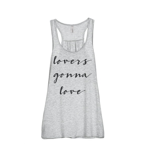 Thread Tank Lovers Gonna Love Women's Fashion Sleeveless Flowy Racerback Tank Top Sport Grey Medium