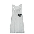 thumbnail image 1 of Thread Tank MRS Puzzle Heart Women's Sleeveless Flowy Racerback Tank Top Sport Grey X-Large, 1 of 5