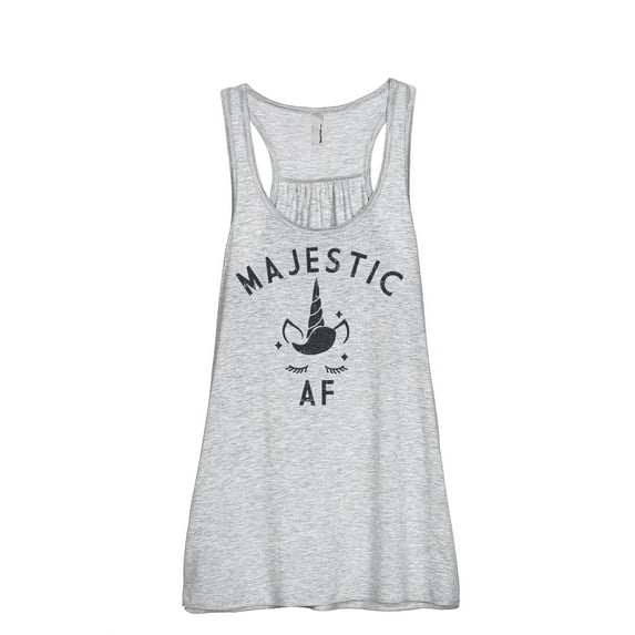 Thread Tank Majestic AF Women's Fashion Sleeveless Flowy Racerback Tank Top Sport Grey Small