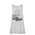thumbnail image 1 of Thread Tank Make Our Planet Great Again Women's Sleeveless Flowy Racerback Tank Top Sport Grey 2X-Large, 1 of 5