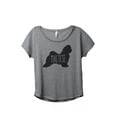 thumbnail image 1 of Thread Tank Maltese Dog Silhouette Women's Relaxed Slouchy Dolman T-Shirt Tee Heather Grey Small, 1 of 4