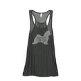 thumbnail image 1 of Thread Tank Maltese Dog Silhouette Women's Sleeveless Flowy Racerback Tank Top Charcoal 2X-Large, 1 of 5