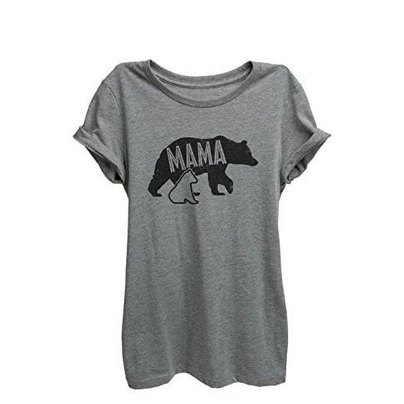 Thread Tank Mama Bear Womens Relaxed T-Shirt Tee Heather Grey 2XL