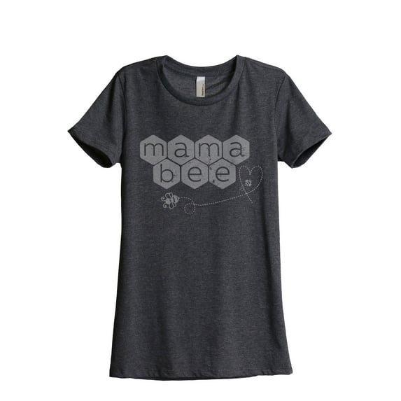 Thread Tank Mama Bee Women's Relaxed Crewneck T-Shirt Tee Charcoal Medium
