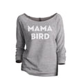 thumbnail image 1 of Thread Tank Mama Bird Women's Slouchy 3/4 Sleeves Raglan Sweatshirt Sport Grey Small, 1 of 3