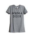 thumbnail image 1 of Thread Tank Mama Deer Women's Relaxed Crewneck T-Shirt Tee Heather Grey Small, 1 of 4
