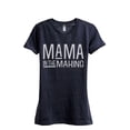 thumbnail image 1 of Thread Tank Mama In The Making Women's Fashion Relaxed Crewneck T-Shirt Tee Heather Navy Small, 1 of 4