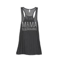 thumbnail image 1 of Thread Tank Mama In The Making Women's Fashion Sleeveless Flowy Racerback Tank Top Charcoal Small, 1 of 5
